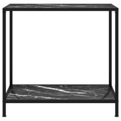 Table console Noir 80x35x75 cm Verre trempé 322834