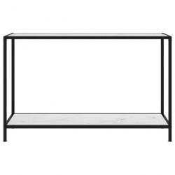 Table console Blanc 120x35x75 cm Verre trempé 322841