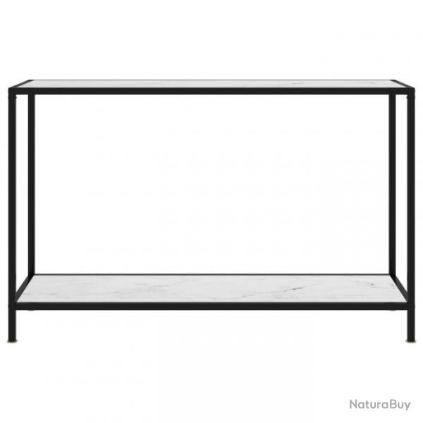 Table console Blanc 120x35x75 cm Verre tremp 322841