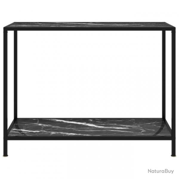 Table console Noir 100x35x75 cm Verre tremp 322838