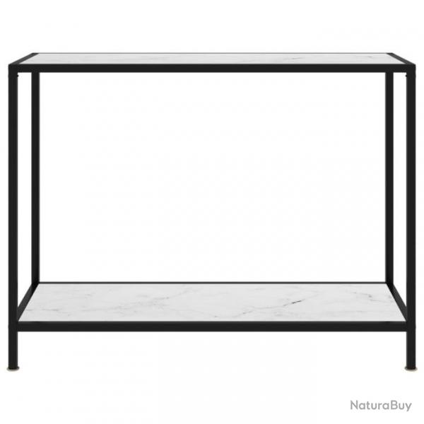 Table console Blanc 100x35x75 cm Verre tremp 322837