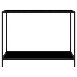 Table console Noir 100x35x75 cm Verre trempé 322836