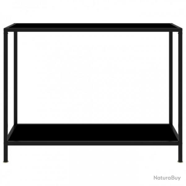 Table console Noir 100x35x75 cm Verre tremp 322836