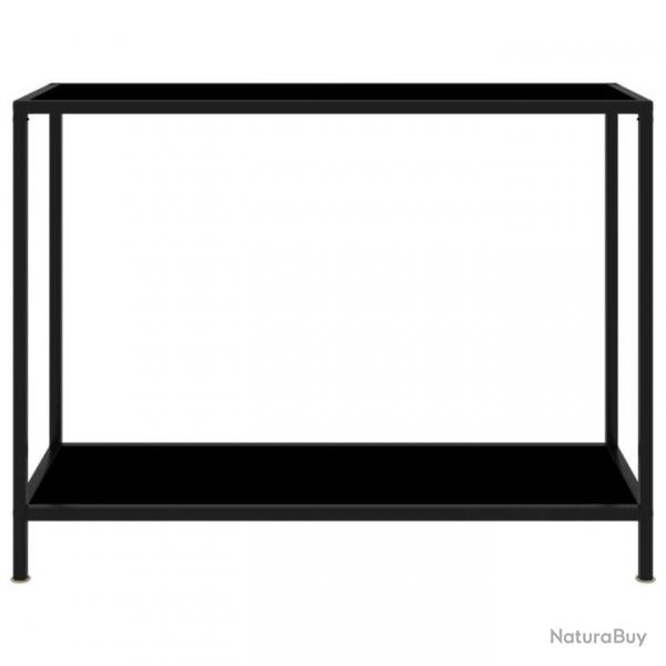 Table console Noir 100x35x75 cm Verre tremp 322836