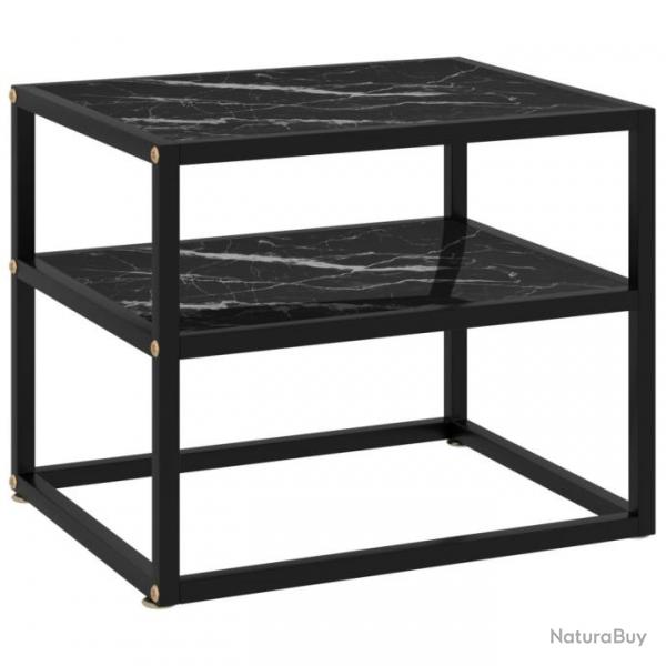 Table console Noir 50x40x40 cm Verre tremp 322854