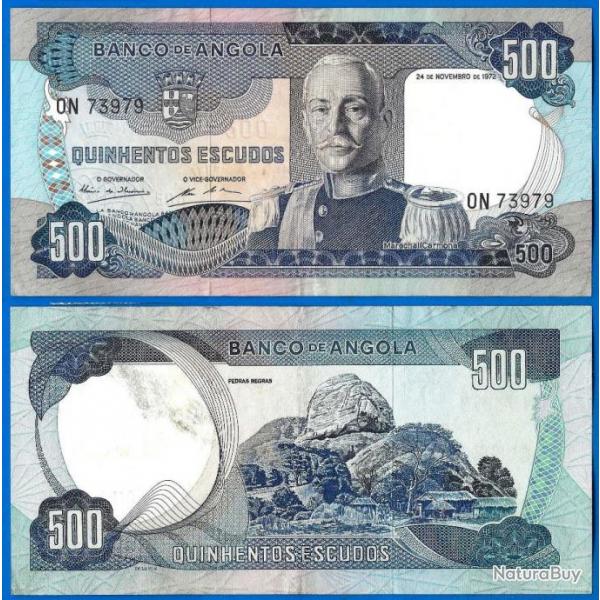Angola 500 Escudos 1972 Carmona Afrique Escudo Billet