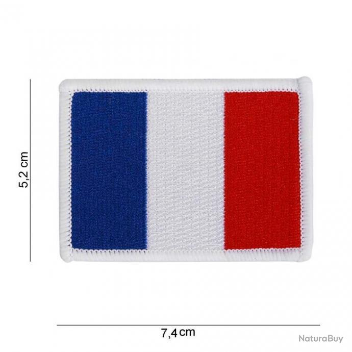 Lot De 20 Patch Ecusson Drapeau Francais France Tricolore 52 X 74