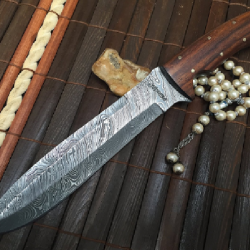 LAME DAMAS - Couteau de chasse - gaine cuir