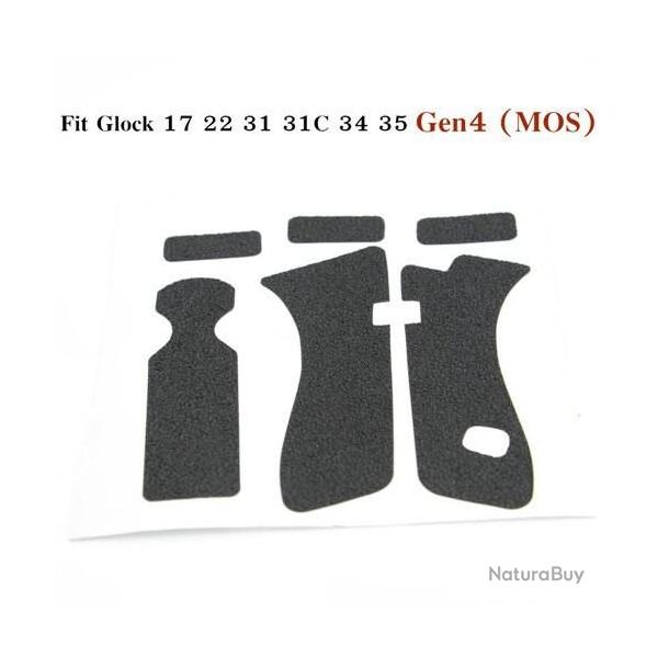 Bande de poigne antidrapante en caoutchouc pour Glock Gen 4