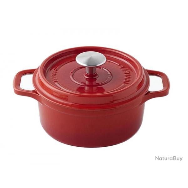 Cocotte ronde avec poignes, Couleur rubis, Diamtre 18 cm [Invicta]