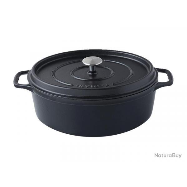 Cocotte ovale avec poignes, Couleur noir, Diamtre 29 cm [Invicta]