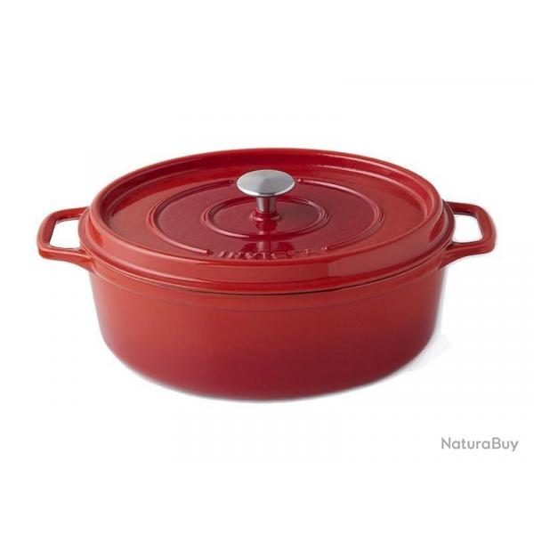 Cocotte ovale avec poignes, Couleur rubis, Diamtre 29 cm [Invicta]