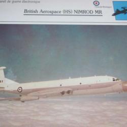 FICHE  AVIATION  TYPE APPAREIL DE GUERRE  ELECTRONIQUE  / BRITISH AEROSPACE HS NIMROD MR  G BRETAGNE