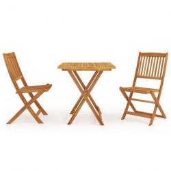 Mobilier à dîner de jardin pliable 3 pcs Bois d'acacia solide 3058258