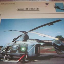 FICHE  AVIATION  TYPE APPAREIL HELICOPTERE TERRESTRE /  KAMAN HH 43 HUSKIE  USA