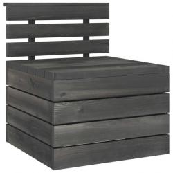 Salon de jardin palette 2 pcs Bois de pin massif Gris foncé 315421