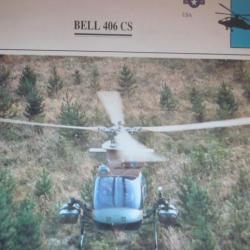 FICHE  AVIATION  TYPE APPAREIL HELICOPTERE TERRESTRE /  BELL 406  CS  USA