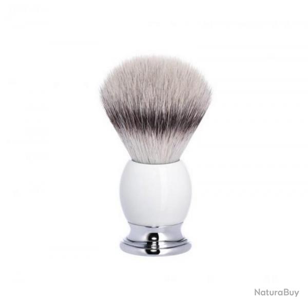 Blaireau "Sophist", Manche porcelaine, Poils fibre synthtique argente [Mhle]