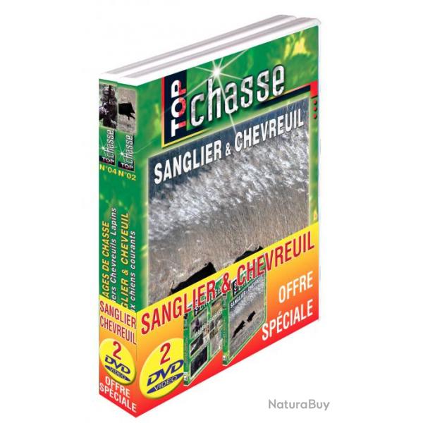 Lot 2 DVD Chasse sanglier chevreuil - Chasse du grand gibier - Top Chasse