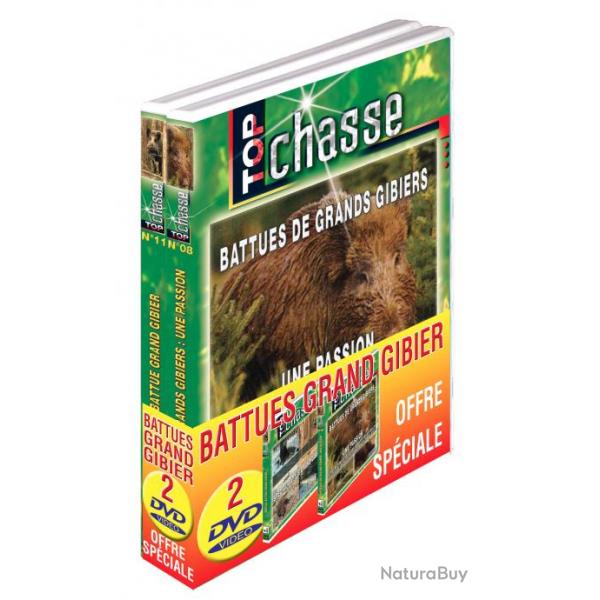 Lot 2 DVD Battues grand gibier - Chasse du grand gibier - Top Chasse