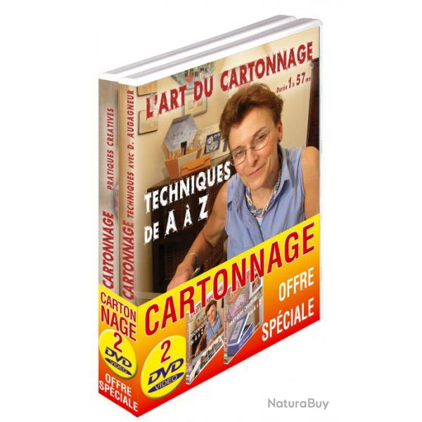 Lot 2 DVD L'art du cartonnage : Techniques de A  Z et Pratiques de A  Z - Loisirs cratifs