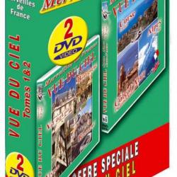Lot 2 DVD Vue du ciel 1 et 2 : Alpes, Côte d'Azure, Corse, Bretagne, Val de Loire, Bourgogne, Alsace