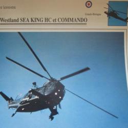FICHE  AVIATION  TYPE APPAREIL HELICOPTERE TERRESTRE / WESTLAND  SEA KING HC COMMANDO  G BRETAGNE