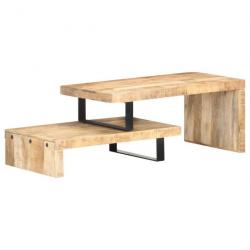 table basse 2 pcs Bois de manguier massif 320392