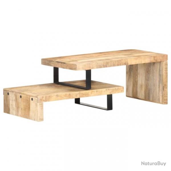 table basse 2 pcs Bois de manguier massif 320392