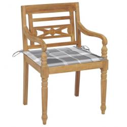 Chaises Batavia avec coussins 4 pcs Bois de teck solide 3073309