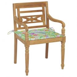 Chaises Batavia avec coussins 4 pcs Bois de teck solide 3073307