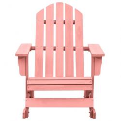 Chaise à bascule de jardin Adirondack Bois de sapin massif Rose 315887