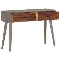 Table console Gris 110x35x75 cm Bois de manguier massif brut 321807