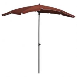 Parasol de jardin avec mât 200x130 cm Terre cuite 315556