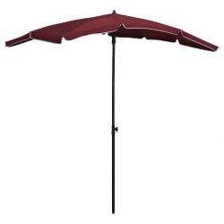 Parasol de jardin avec mât 200x130 cm Rouge bordeaux 315555