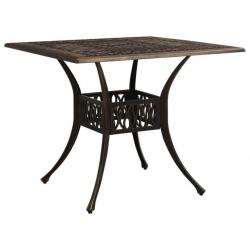 Table de jardin Bronze 90x90x73 cm Aluminium coulé 315588