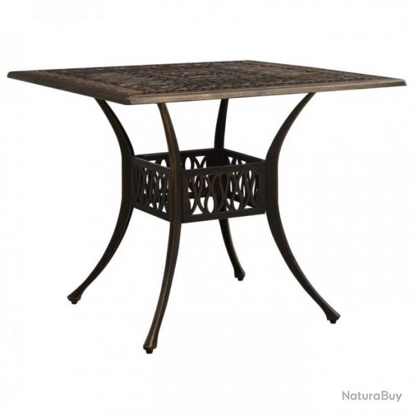 Table de jardin Bronze 90x90x73 cm Aluminium coul 315588