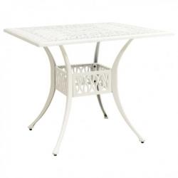 Table de jardin Blanc 90x90x73 cm Aluminium coulé 315590