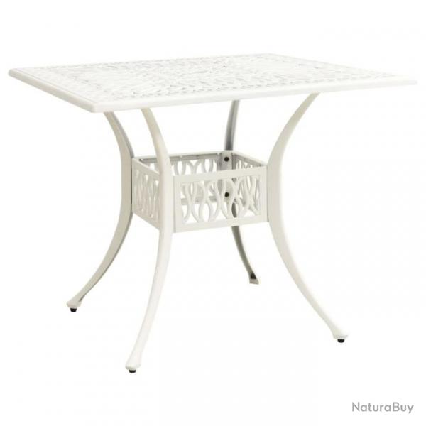 Table de jardin Blanc 90x90x73 cm Aluminium coul 315590