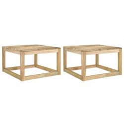 Tables palette de jardin 2pcs 60x60x36,5cm Bois de pin imprégné 315704