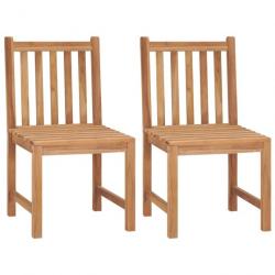 Chaises de jardin 2 pcs Bois de teck solide 315611