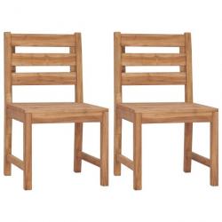 Chaises de jardin 2 pcs Bois de teck solide 315614