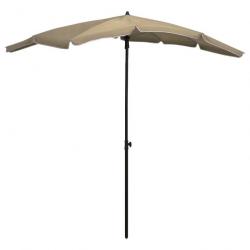 Parasol de jardin avec mât 200x130 cm Taupe 315554