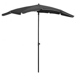 Parasol de jardin avec mât 200x130 cm Anthracite 315553