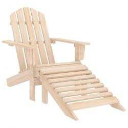 Chaise de jardin Adirondack avec pouf Bois de sapin solide 315862