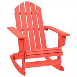 Chaise à bascule de jardin Adirondack Bois de sapin Rouge 315883