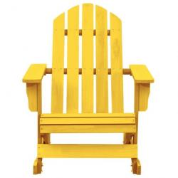 Chaise à bascule de jardin Adirondack Bois de sapin Jaune 315884