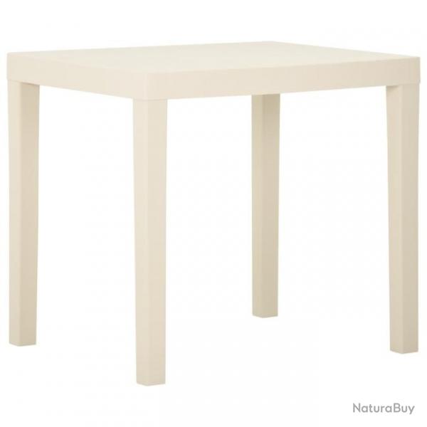 Table de jardin Blanc 79x65x72 cm Plastique 315842