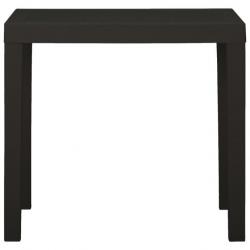 Table de jardin Anthracite 79x65x72 cm Plastique 315845