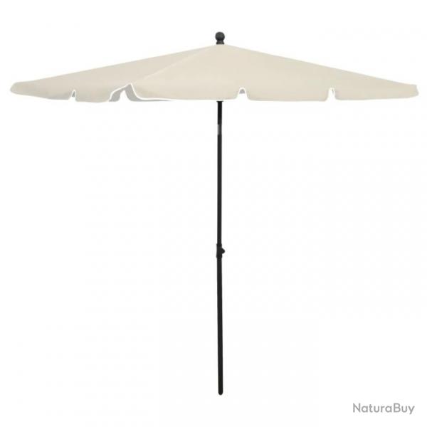 Parasol de jardin avec mt 210x140 cm Sable 315543